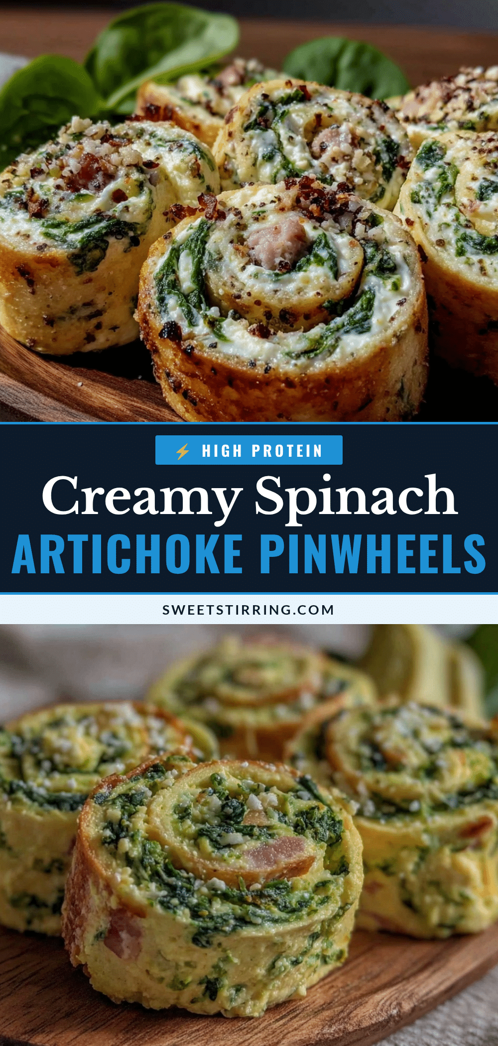 spinach artichoke cream cheese pinwheels recipe