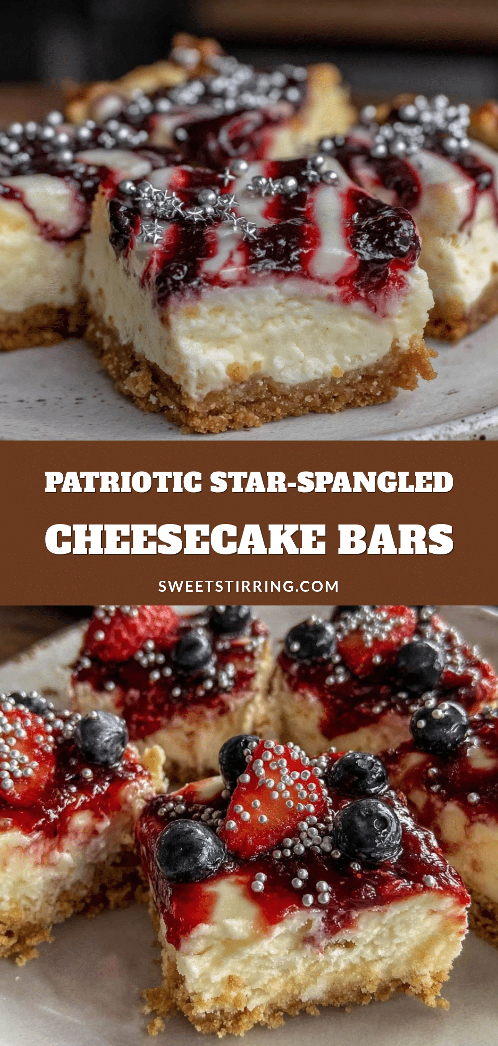star-spangled cheesecake bars recipe