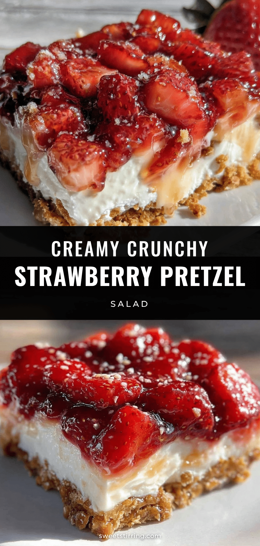 strawberry pretzel salad dessert recipe