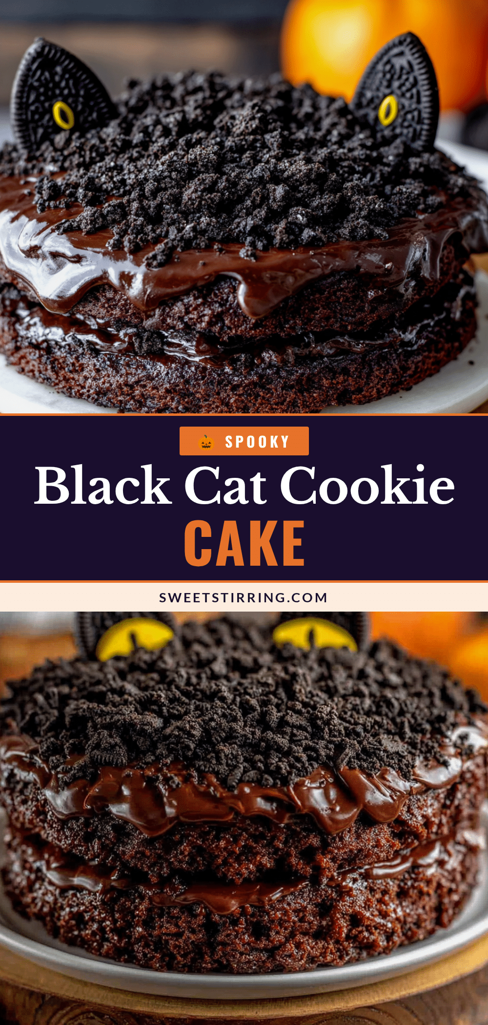 black cat halloween cookie cake recipe