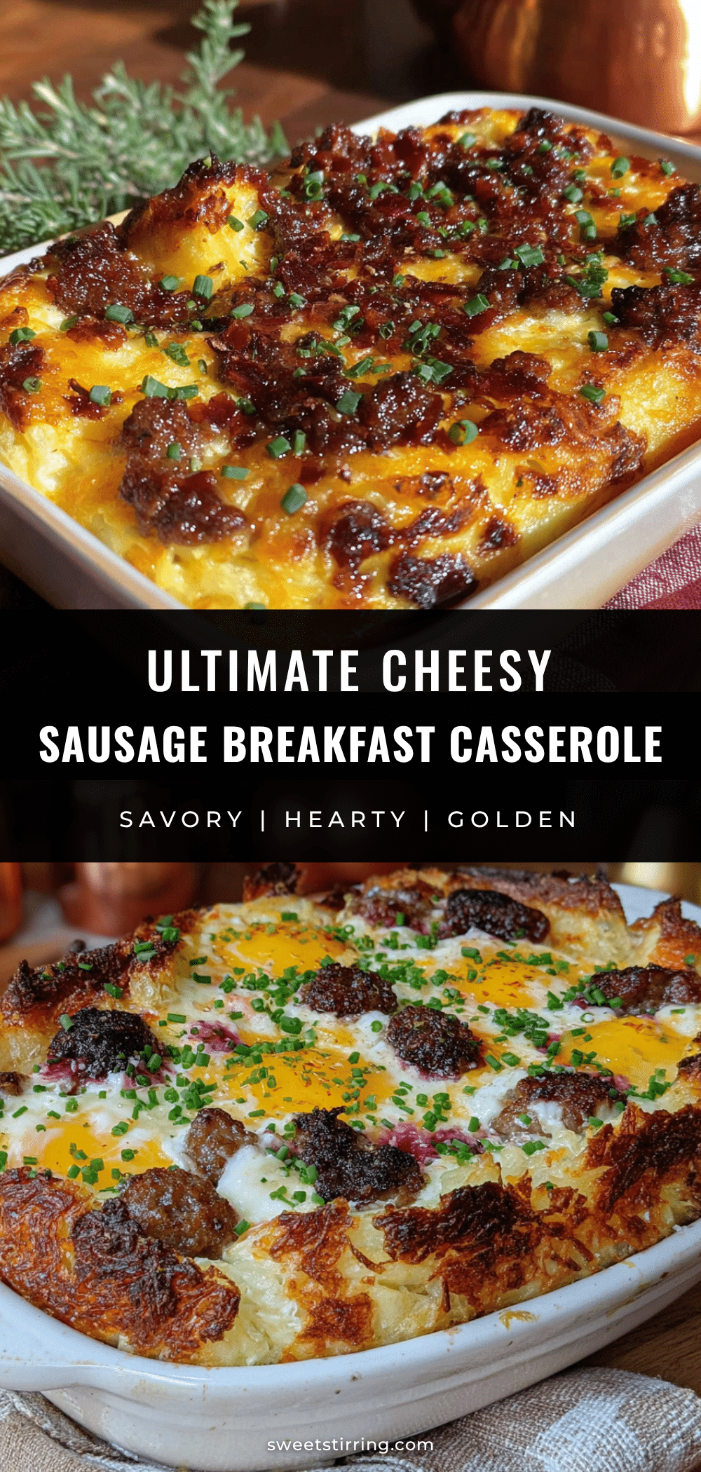 cheesy sausage breakfast casserole recipe