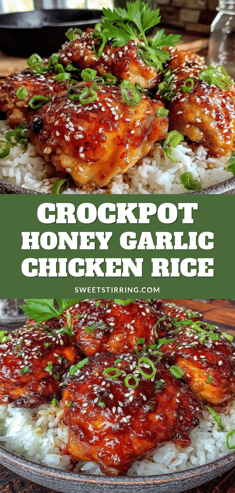 Crockpot Honey Garlic Chicken and Rice recipe