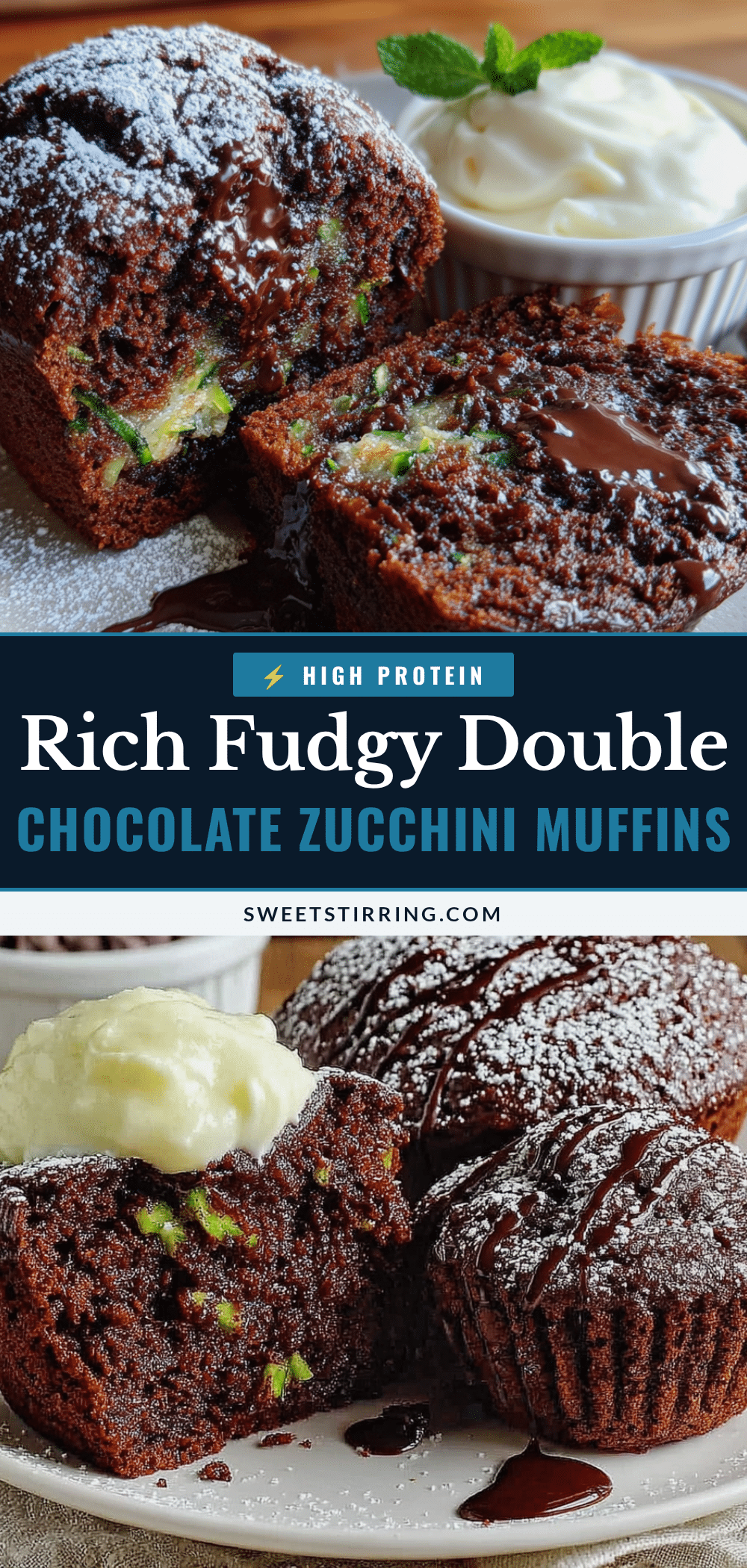 healthy double chocolate zucchini muffins recipe