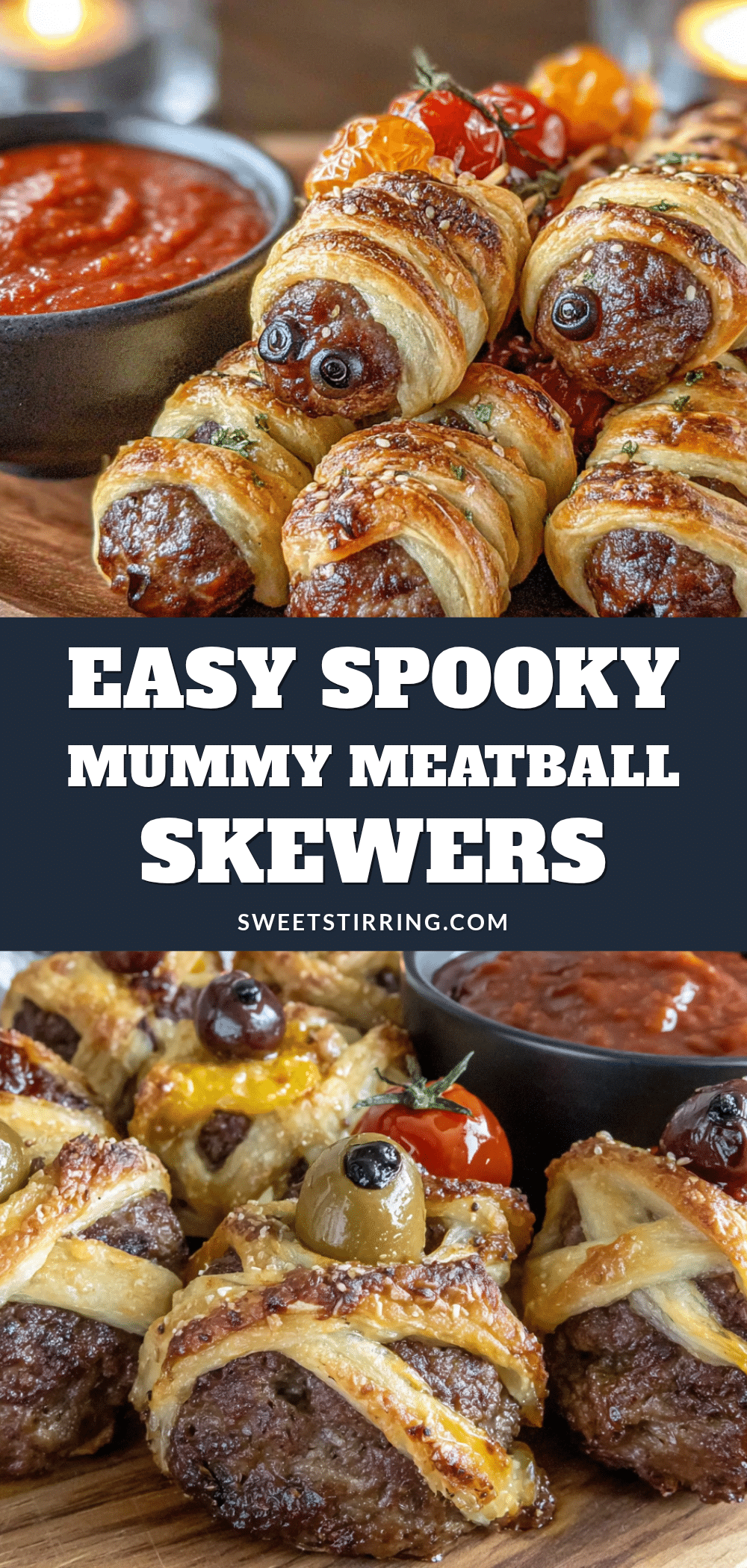 mummy meatball skewers recipe