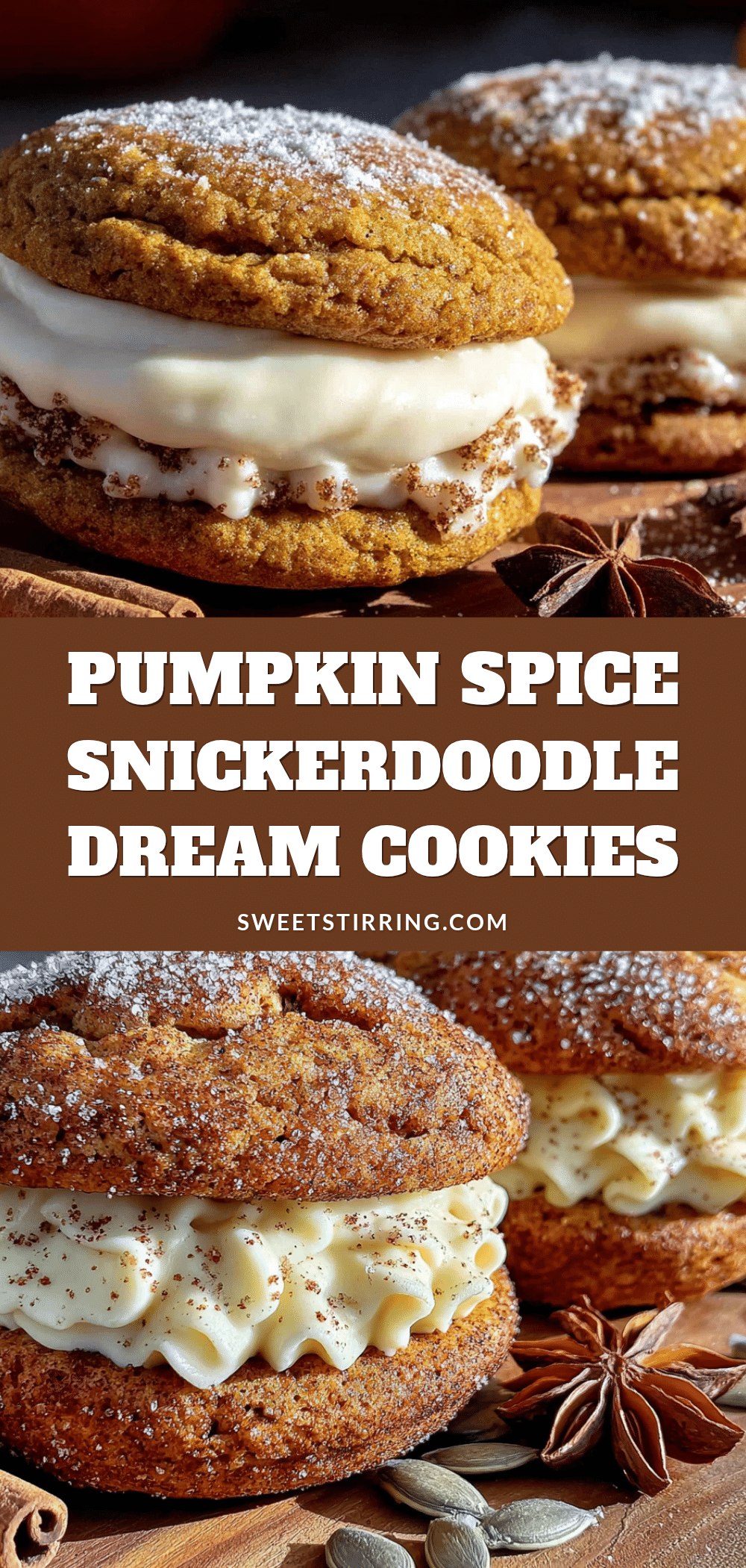 pumpkin spice snickerdoodle sandwich cookies recipe