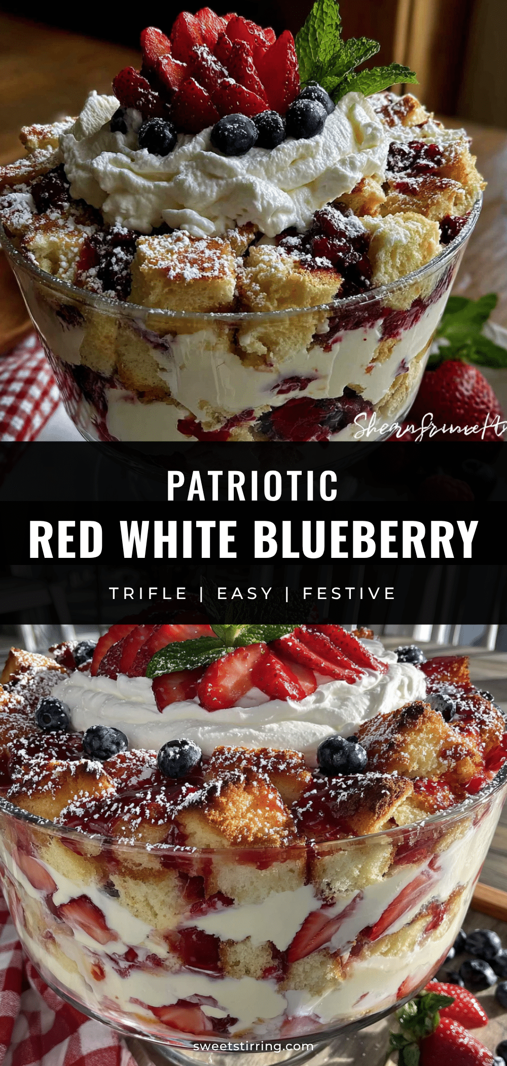 red white and blueberry trifle recipe