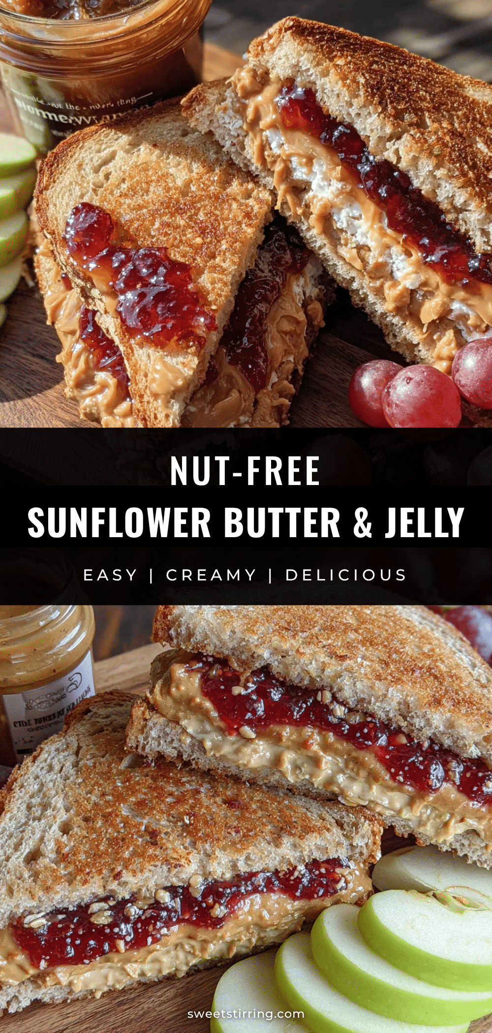 sunflower butter and jelly sandwich recipe