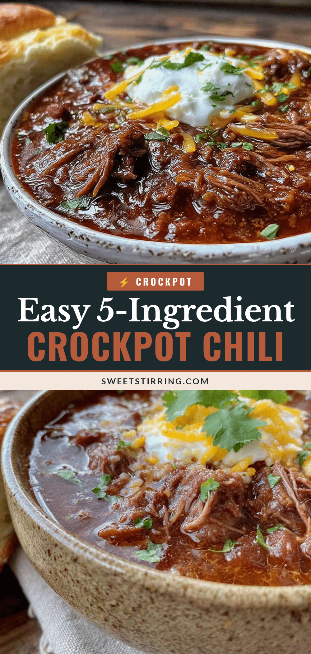 5-ingredient crockpot chili recipe