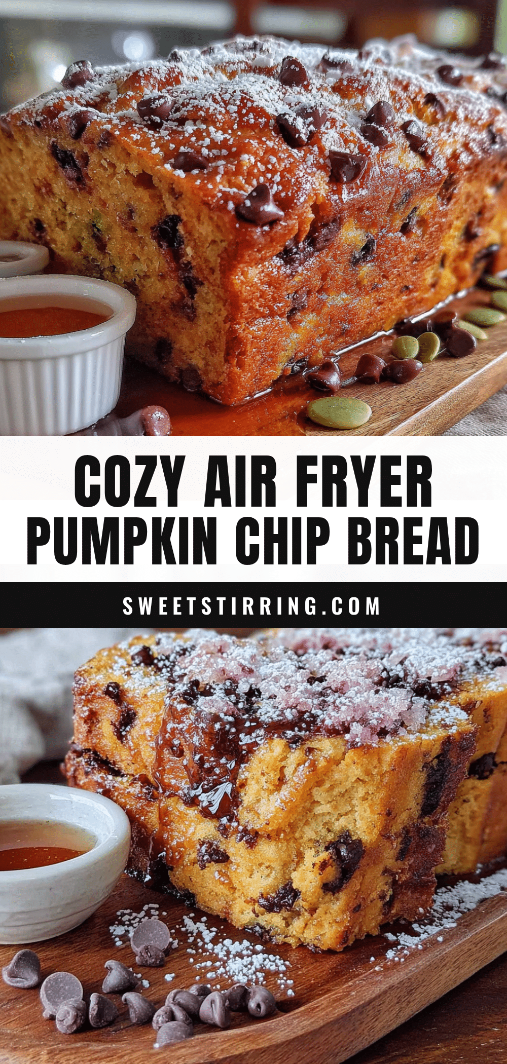 air fryer pumpkin chocolate chip bread recipe