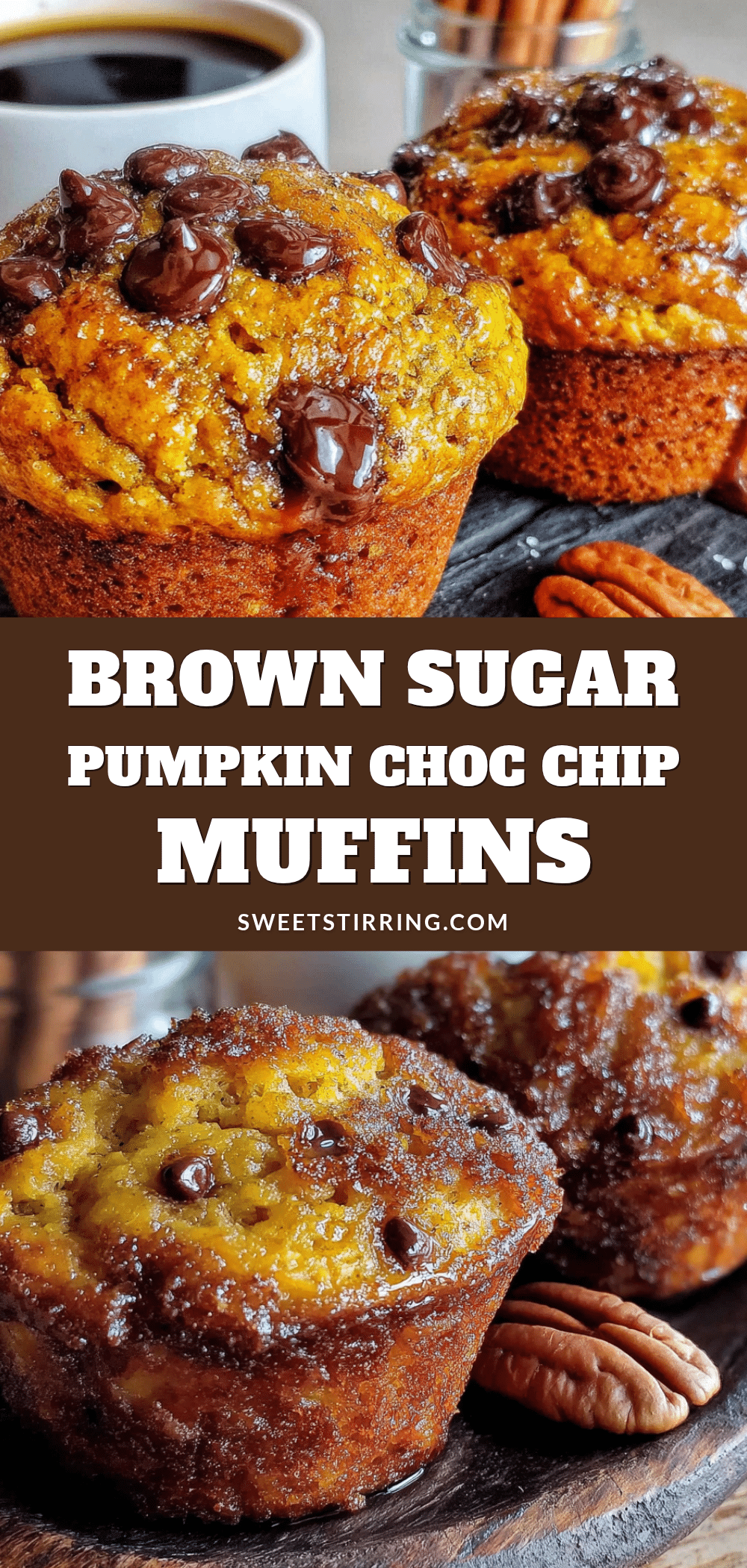 brown sugar pumpkin chocolate chip muffins recipe
