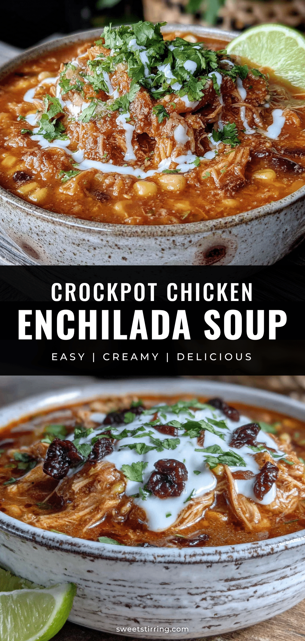 creamy crockpot chicken enchilada soup recipe