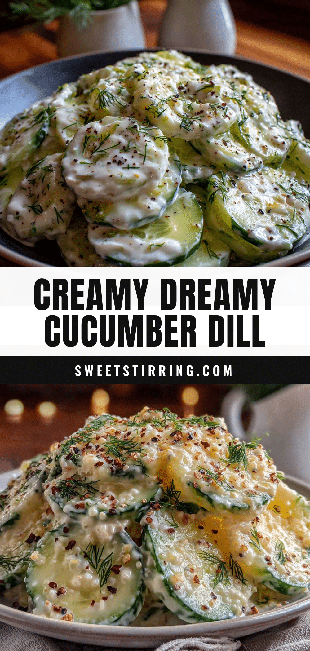 creamy cucumber salad with dill and sour cream recipe