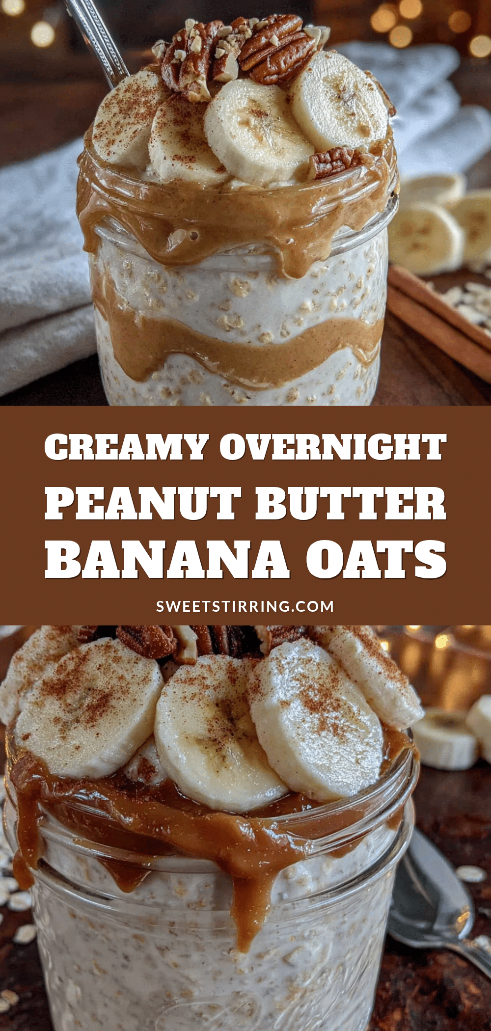 creamy overnight peanut butter banana oats recipe