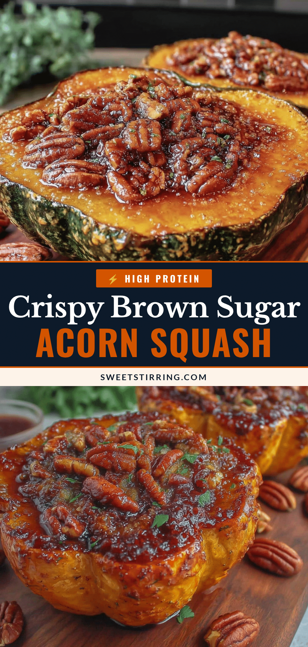crispy brown sugar roasted acorn squash recipe