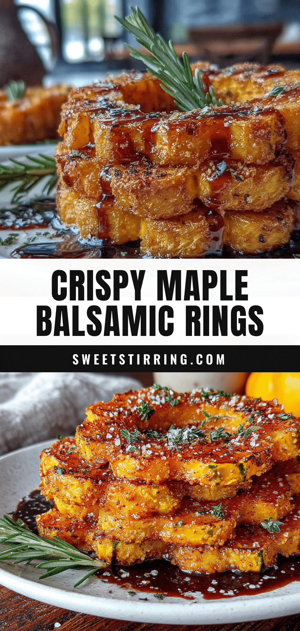 crispy maple balsamic delicata squash rings recipe