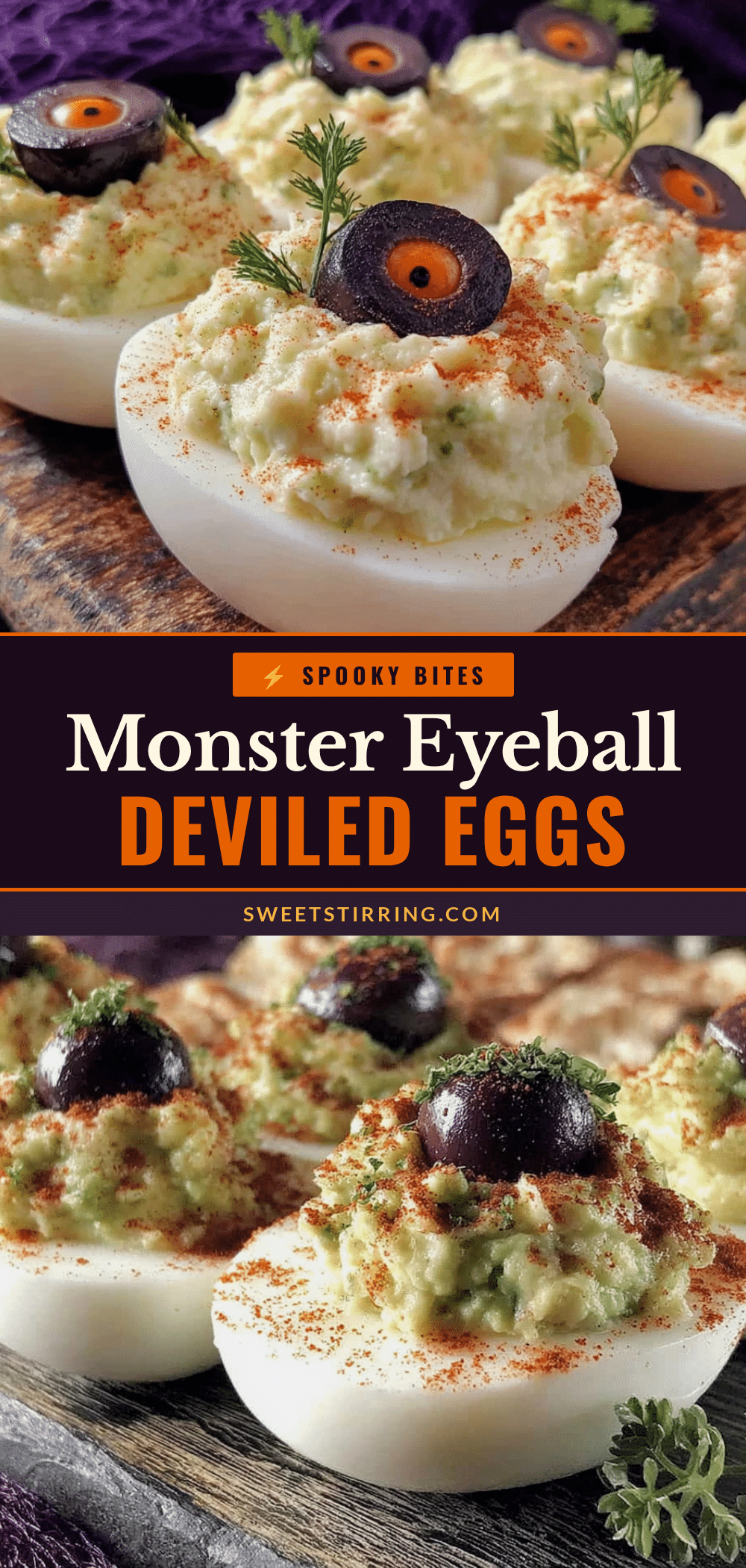 halloween monster eyeball deviled eggs recipe