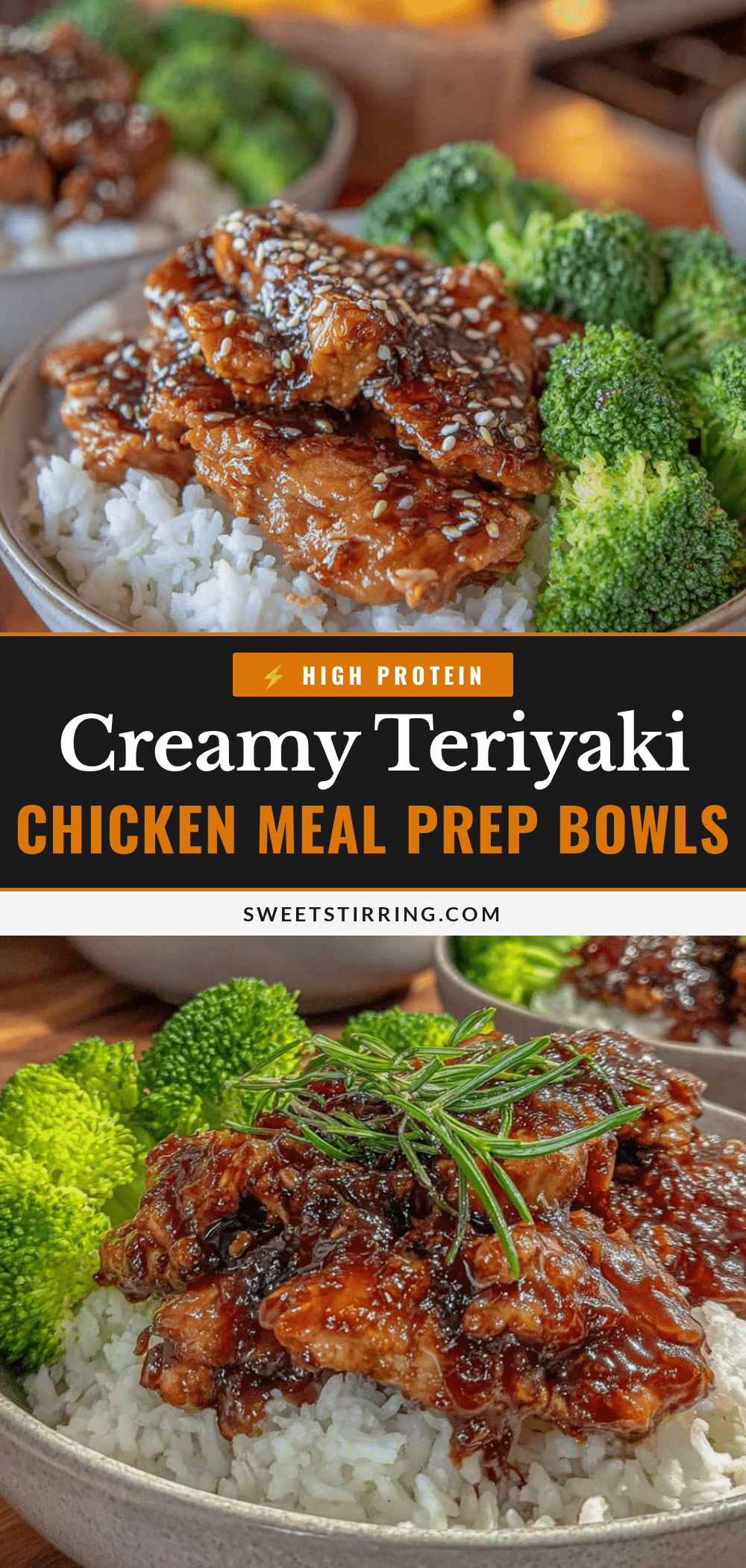 Healthy Teriyaki Chicken Meal Prep Bowls recipe