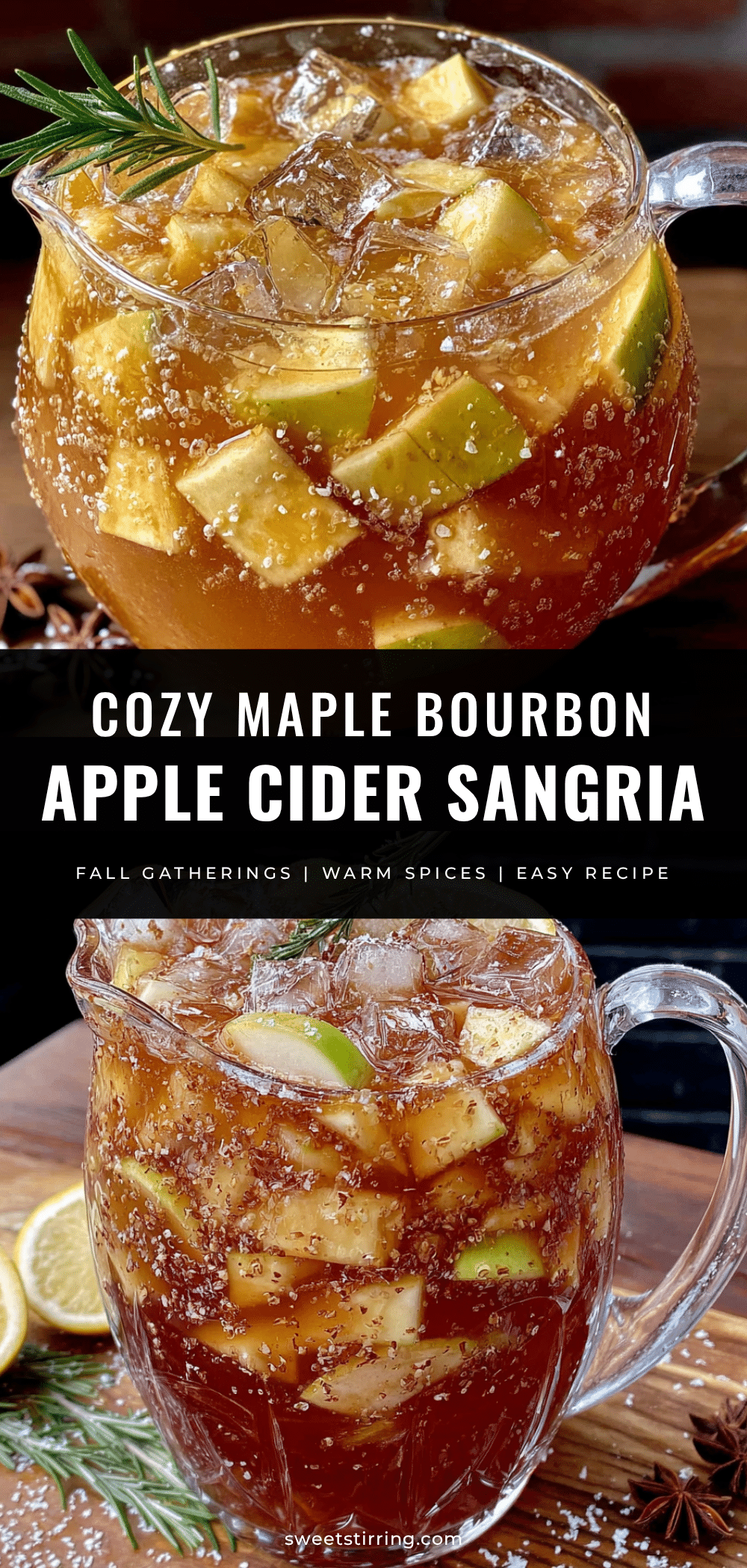 maple bourbon apple cider sangria recipe