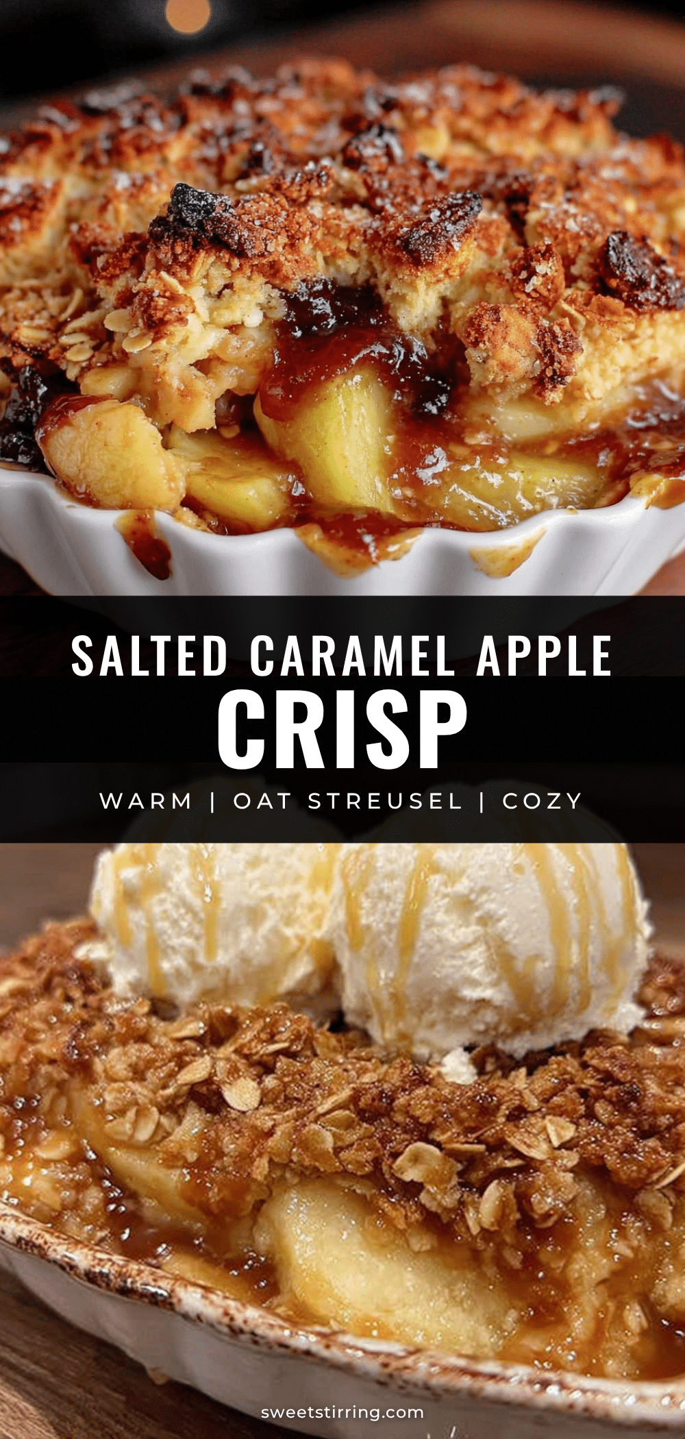 Salted Caramel Apple Crisp recipe