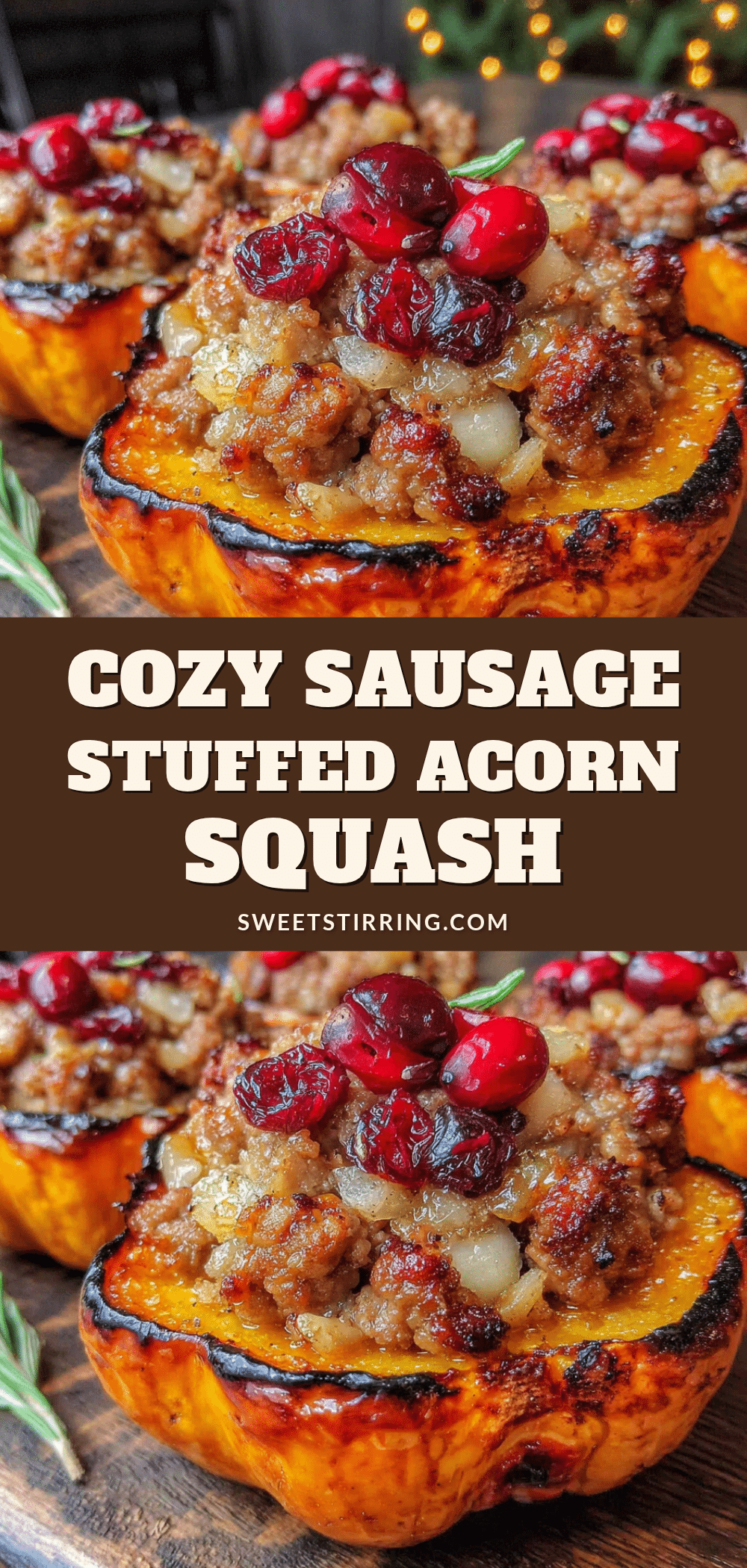 Sausage Stuffed Acorn Squash recipe