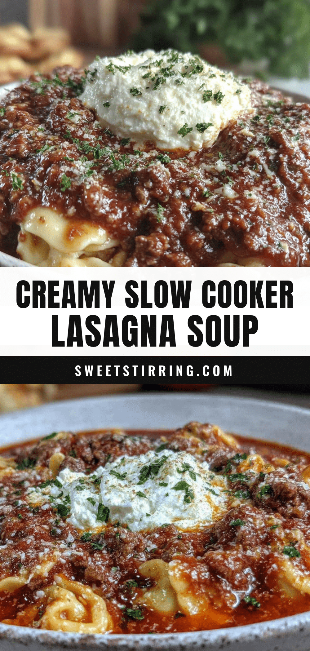 Slow Cooker Lasagna Soup recipe