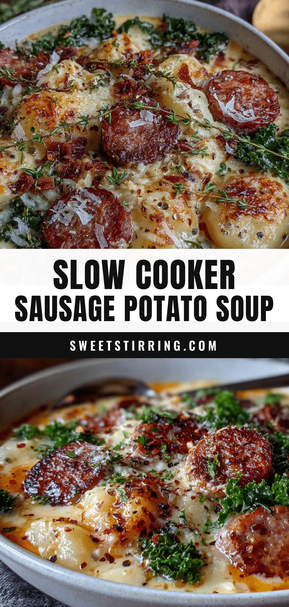slow cooker sausage and potato soup with kale recipe