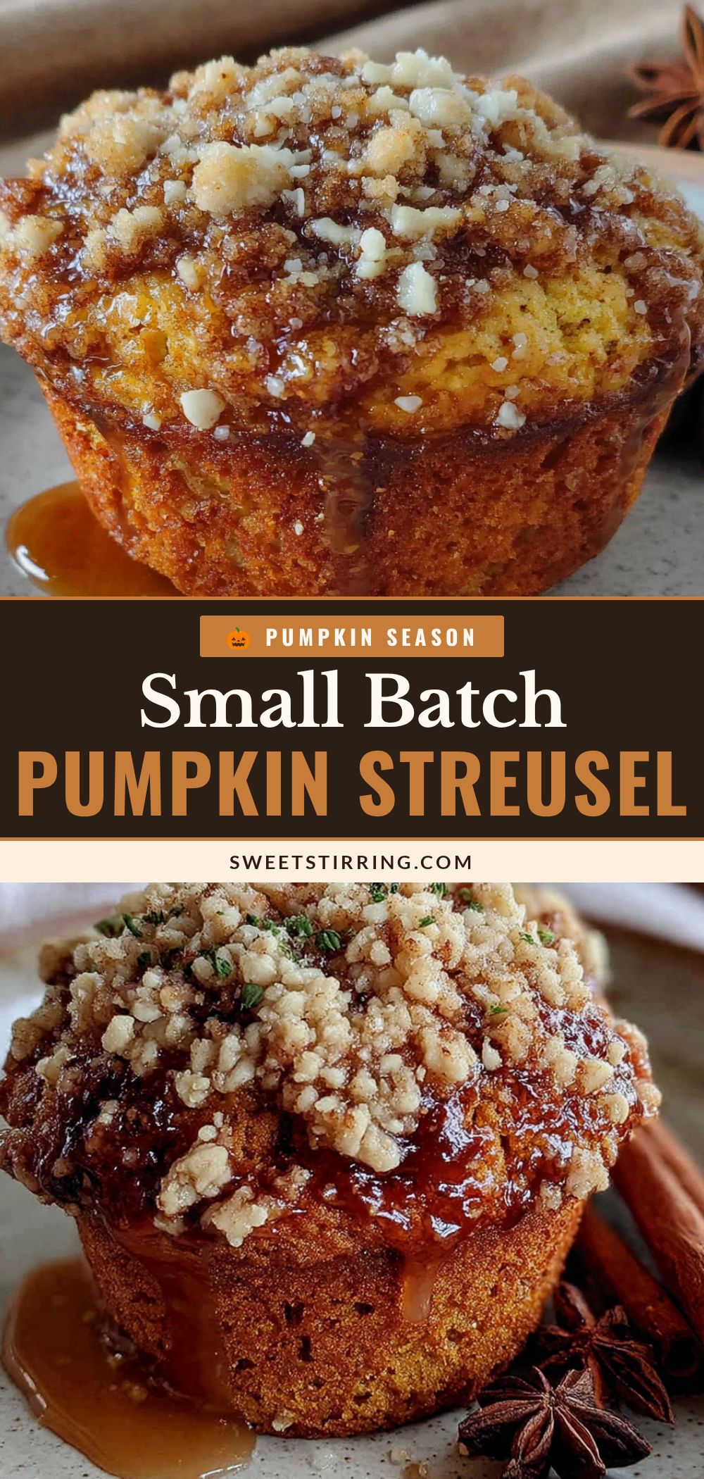 small-batch pumpkin streusel muffins recipe