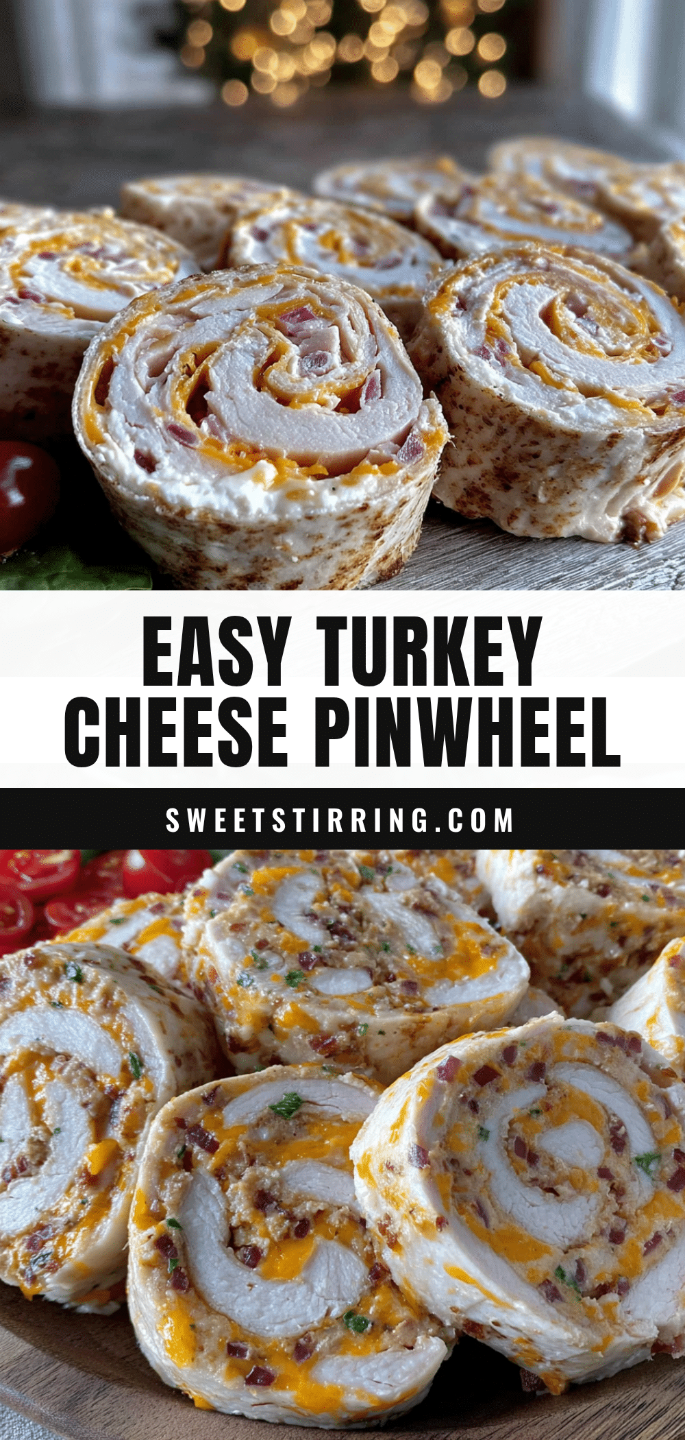 turkey and cheese pinwheel roll-ups recipe