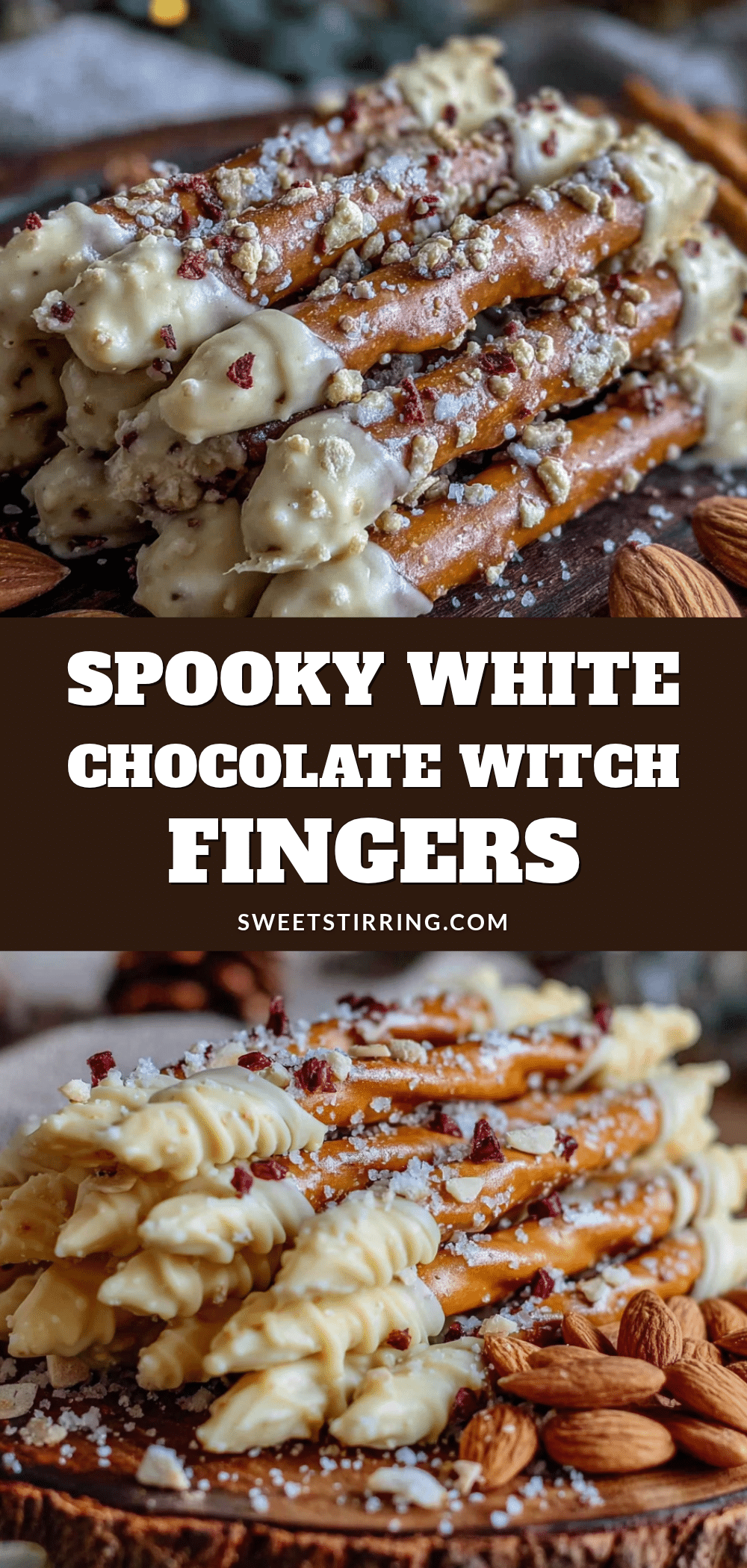 witch finger pretzel rods recipe