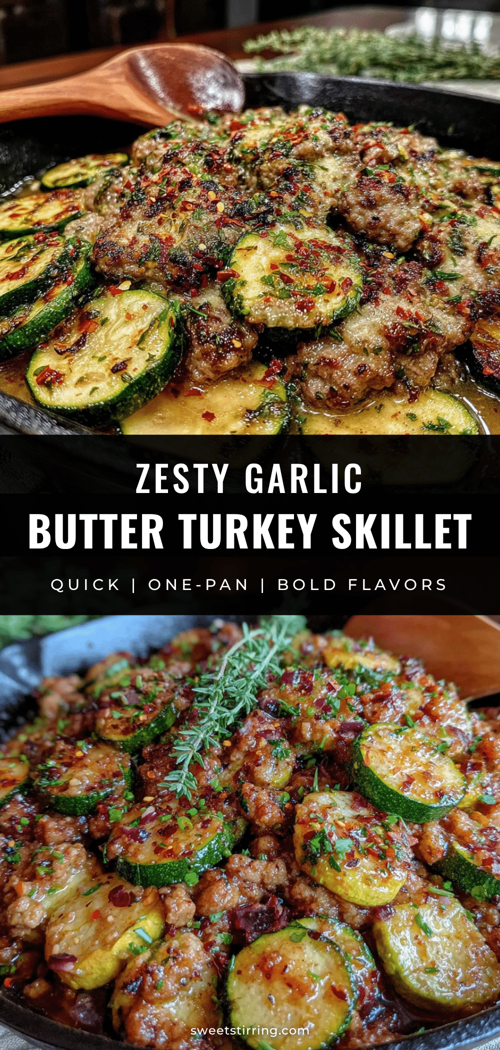 zesty garlic butter turkey skillet recipe